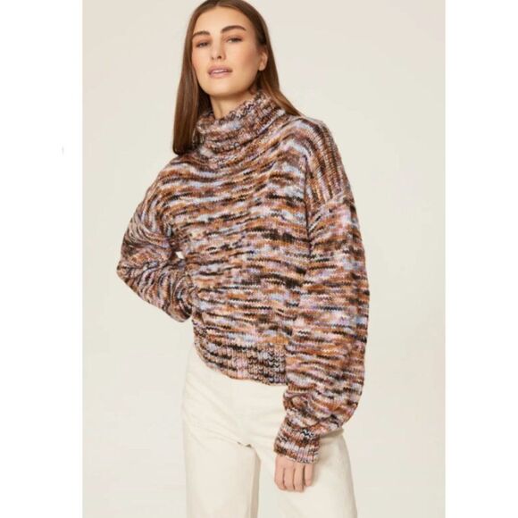 A.L.C Harper Marled Turtleneck Pullover Sweater - Picture 1 of 9